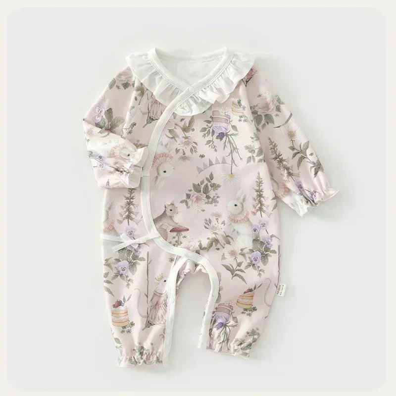 Organic Baby Amelia Romper - Fern / Ivory + Herb main image 1