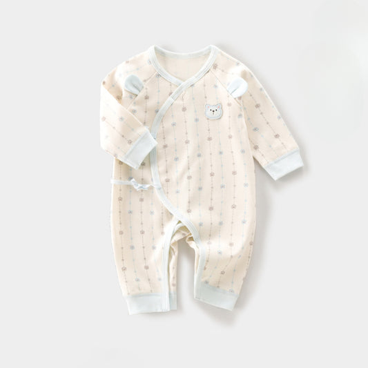 100% Cotton Long Sleeve Romper - Blue Bear