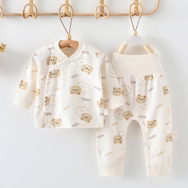 100% Cotton Long Sleeve Long Sleeve Top & Pants Set- Baby Bear