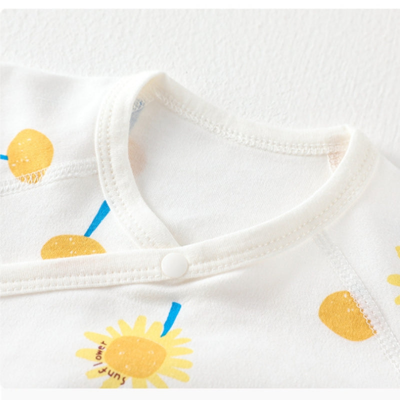 [2-Pieces Set] 100% Cotton Long Sleeve Bodysuit- Fruits