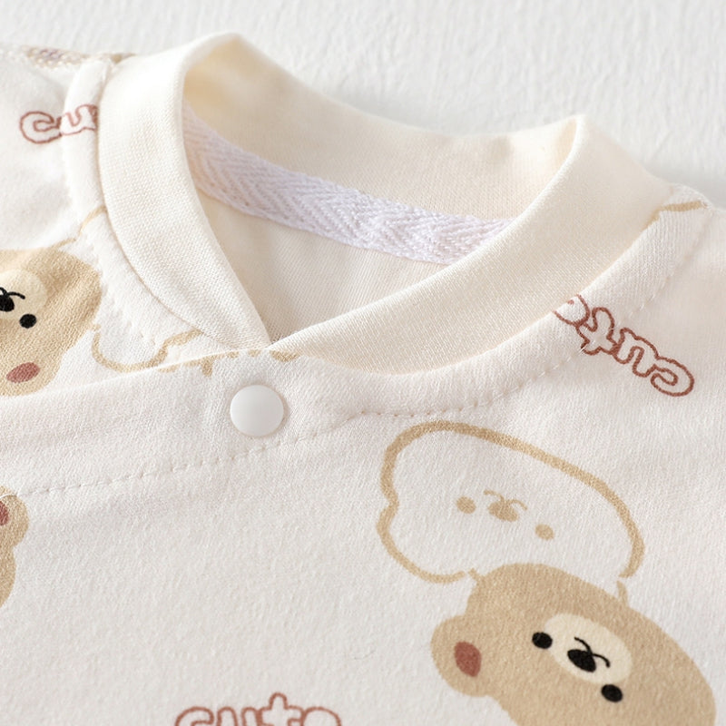 100% Cotton Long Sleeve Long Sleeve Top & Pants Set- Baby Bear