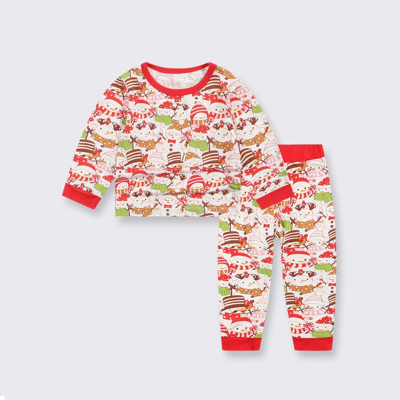 🎄Bamboo Top & Bottom Pajama Set - Christmas Elk