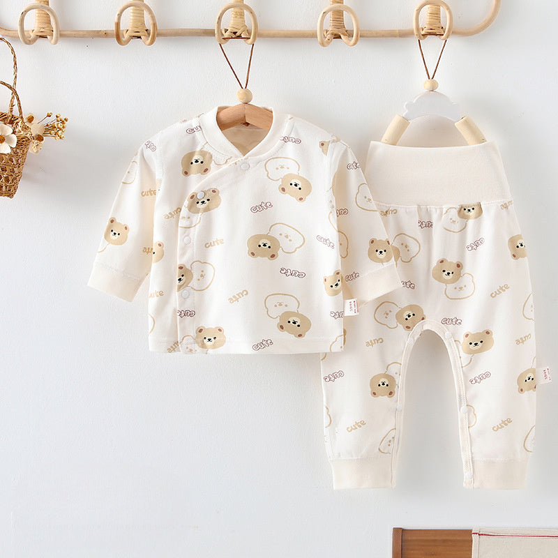 100% Cotton Long Sleeve Long Sleeve Top & Pants Set- Baby Bear