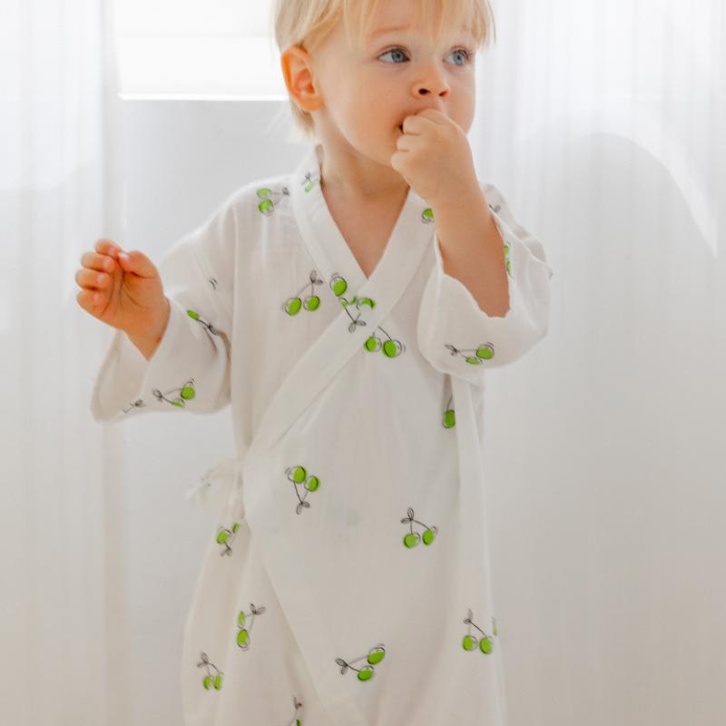 Organic Cotton Long Sleeve Romper -  Panda