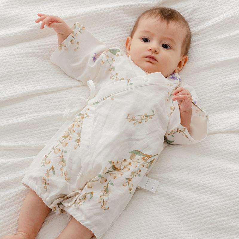 Organic Cotton Long Sleeve Romper -  Panda