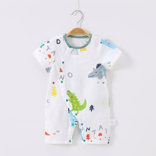 Bamboo & Cotton Short Sleeve Romper - Dinosaur