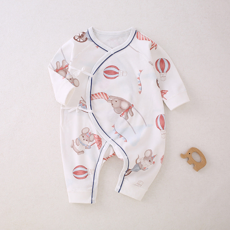 100% Cotton Long Sleeve Romper - Circus