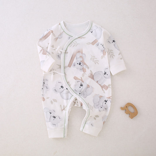 100% Cotton Long Sleeve Romper -  Koala