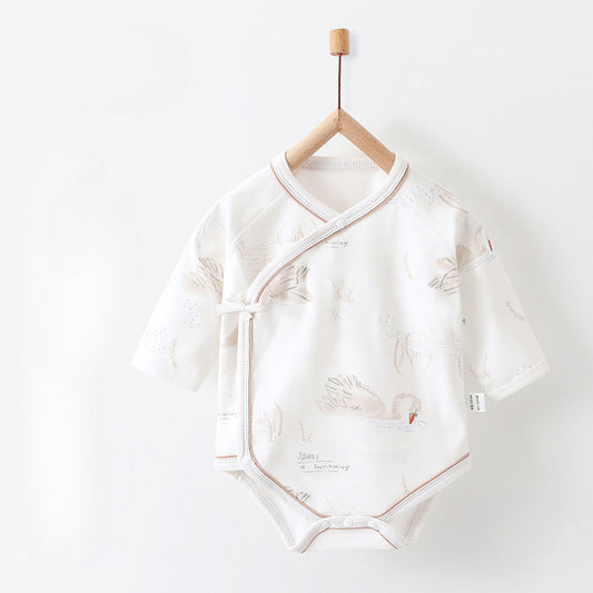 100% Cotton Long Sleeve Bodysuit - Swan