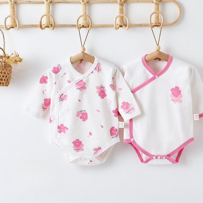 [2-Pieces Set] 100% Cotton Long Sleeve Bodysuit- Fruits