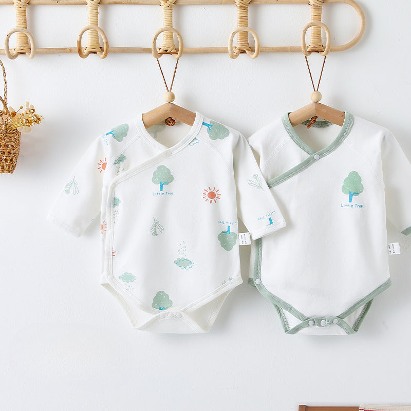 [2-Pieces Set] 100% Cotton Long Sleeve Bodysuit- Fruits