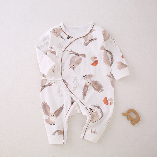 100% Cotton Long Sleeve Romper - Owl