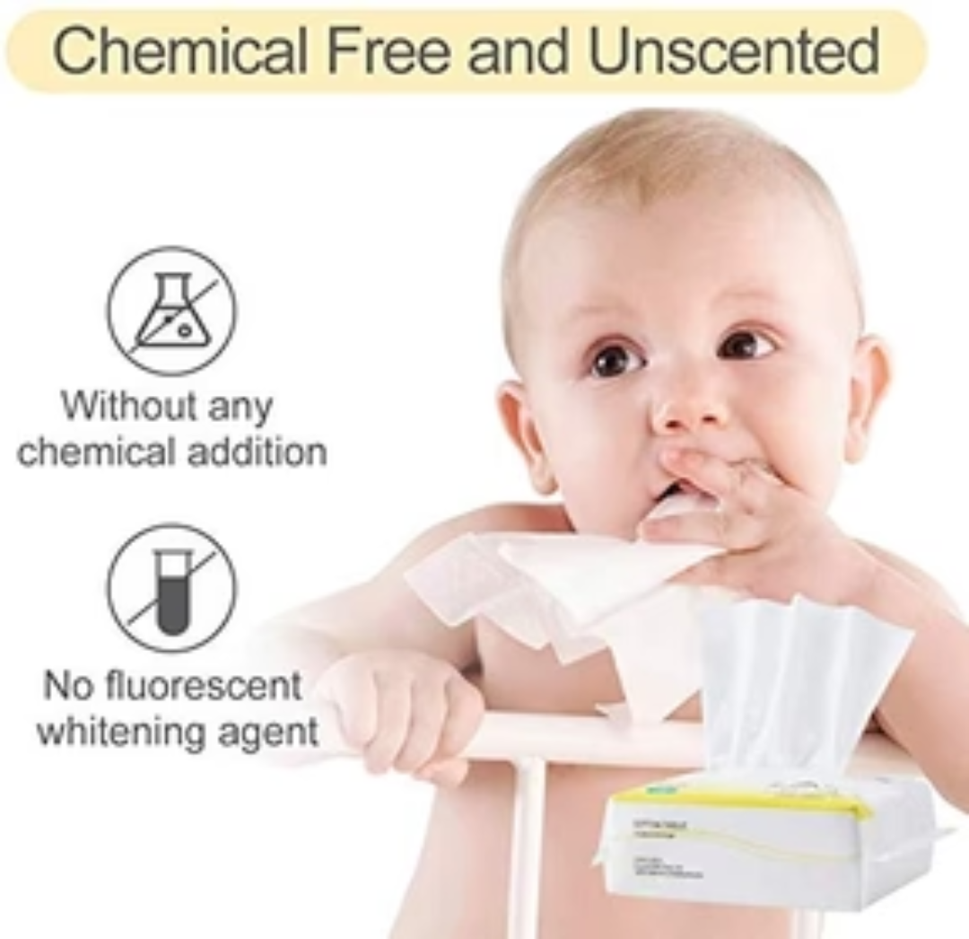 PurCotton 100 cotton Baby wipes no chemical