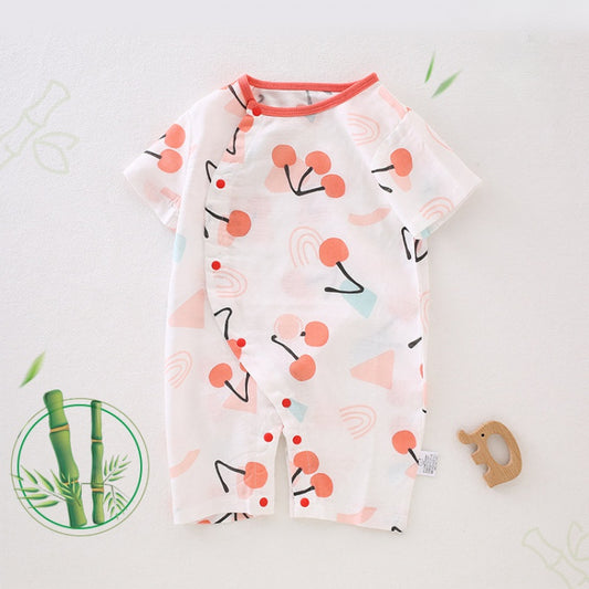 Bamboo & Cotton Short Sleeve Romper - Little Cherry