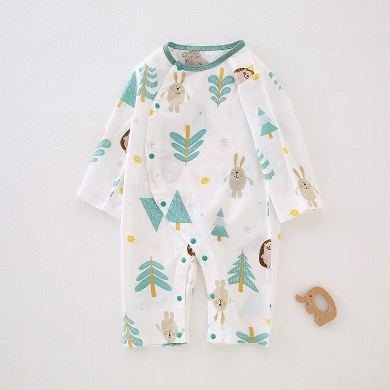 Bamboo & Cotton Long Sleeve Romper - Little Forest