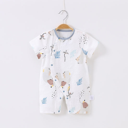 Bamboo & Cotton Short Sleeve Romper - Elephant