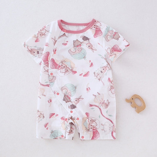 Bamboo & Cotton Short Sleeve Romper -  Bunny