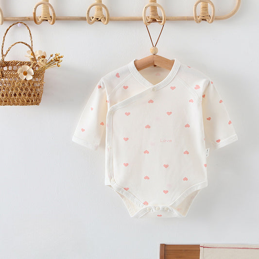 100% Cotton Long Sleeve Bodysuit - Heart