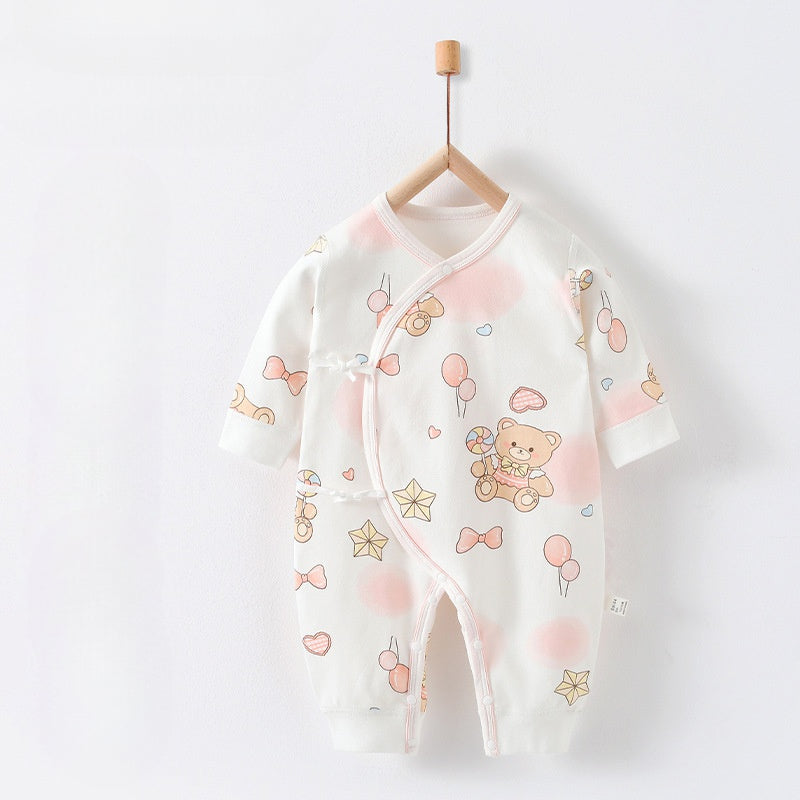 100% Cotton Long Sleeve Romper -  Bear