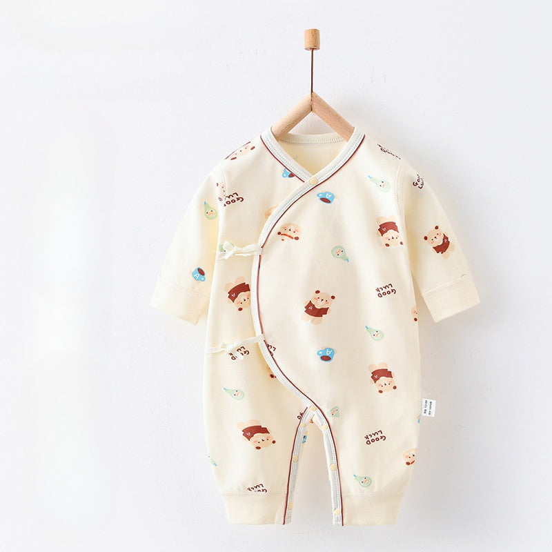 100% Cotton Long Sleeve Romper -  Bear