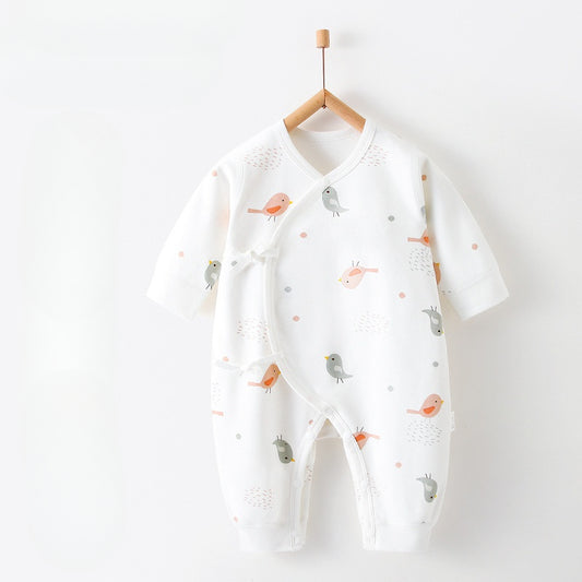 100% Cotton Long Sleeve Romper - Bird