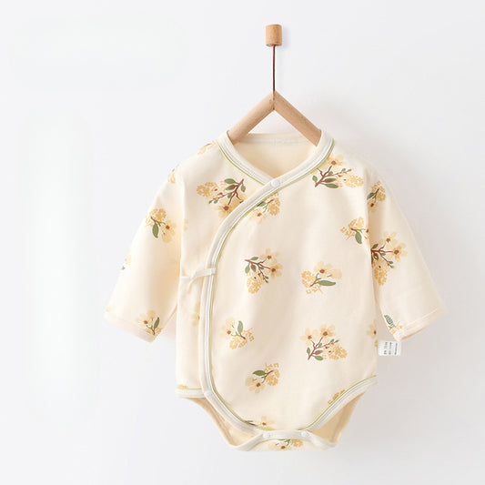 100% Cotton Long Sleeve Bodysuit - Flowers