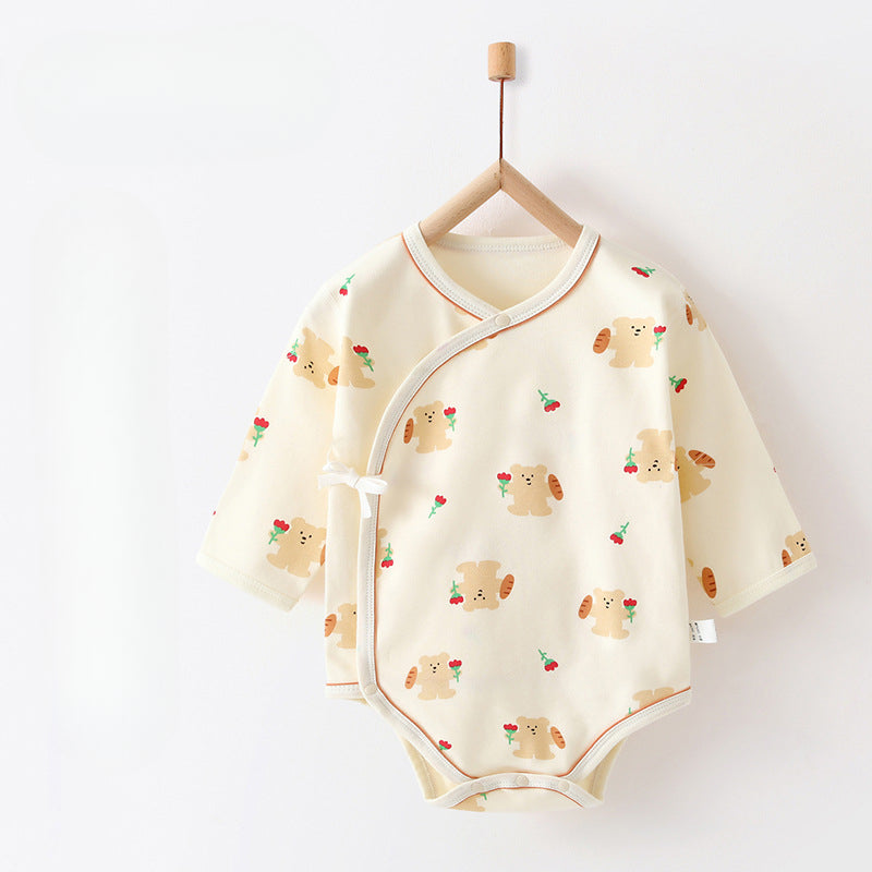 100% Cotton Long Sleeve Bodysuit - Flowers