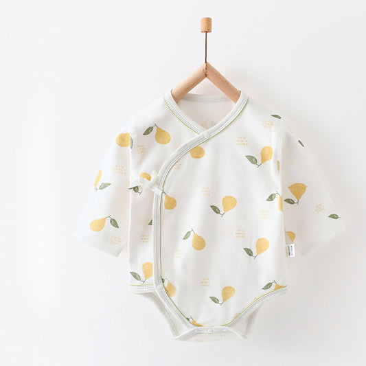 100% Cotton Long Sleeve Bodysuit - Pear