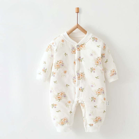 100% Cotton Long Sleeve Quilted Romper - Cap Jasmine